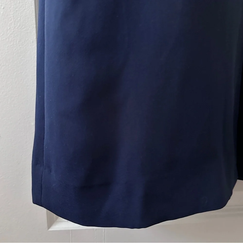 J. Crew Spaghetti Strap Navy Blue Side Split Maxi Dress Women's Size 6 NWT